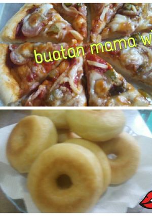 Foto resep donat dan pizza simple