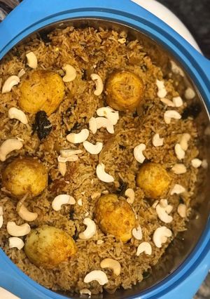 A picture of Egg Biryani.