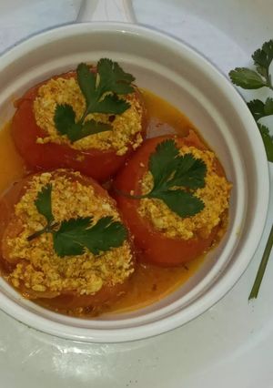 A picture of Stuffed tomato.