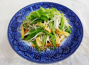 Hình của món Đậu cô ve xào giá đậu hũ (món chay).