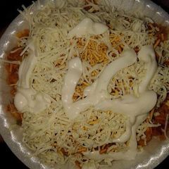 Poha with cheese and Mayonnaise A picture of Poha with cheese and Mayonnaise.