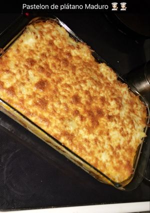Una foto de Pastelón de plátano Maduro