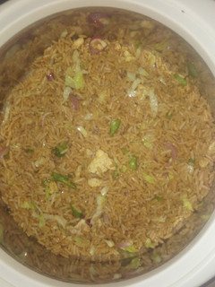 A picture of Egg fried rice.