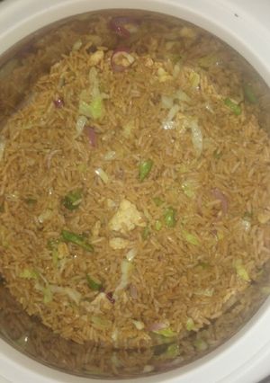 A picture of Egg fried rice.