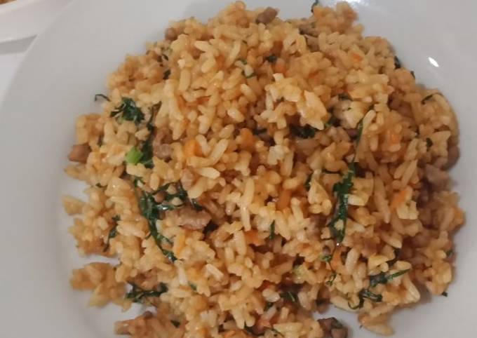 Nasgor Daging (menu balita)