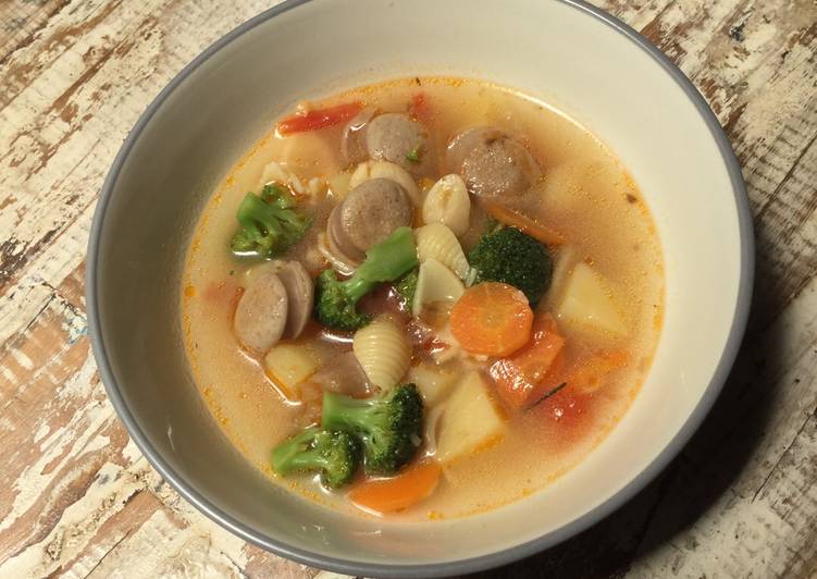 Sop Sayur dan Sosis - Simple Dan Cepat