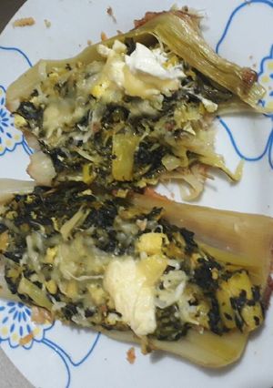 Una foto de Puerros rellenos