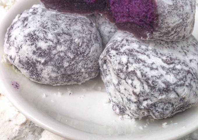 Resep Mochi Ketan Hitam Isi Ubi Ungu Oleh Celii Novitaa Cookpad