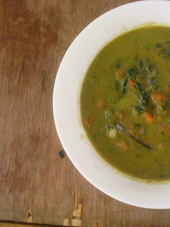 A picture of Paleo: Spiced carrot spinach soup.