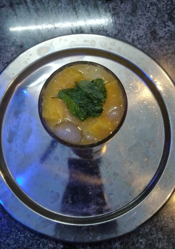 மேங்கோ மின்ட் ஸ்மூத்தி செய்முறை முக்கிய புகைப்படம்