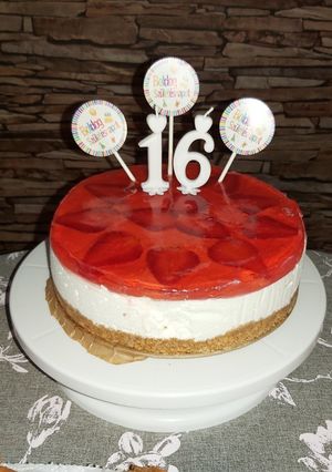 Epres sajttorta, sütés nélkül recept fotója