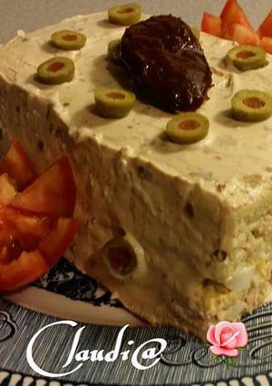 Una foto de Pastel de ensaladas frias🌹