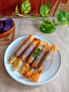 Foto resep Pangsit ubi ungu
