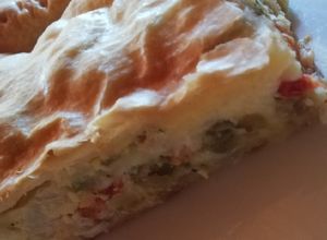 Una foto de Torta de palmitos y vegetales