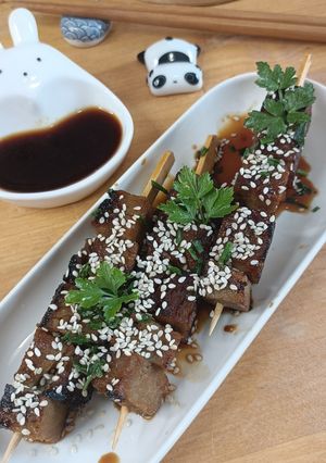Une photo de 🥢Brochettes de Seitan sauce Yakitori