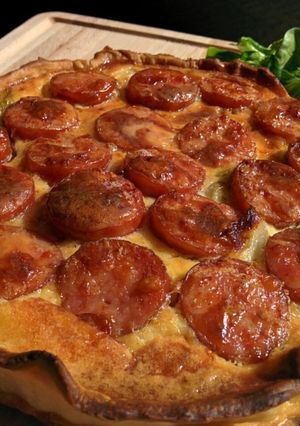 Une photo de Tarte endives et saucisses