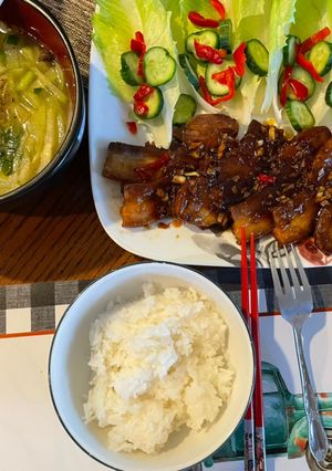 A picture of Crispy Pork Belly with Fish Sauce.