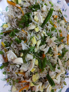 A picture of Veg egg Fried rice.