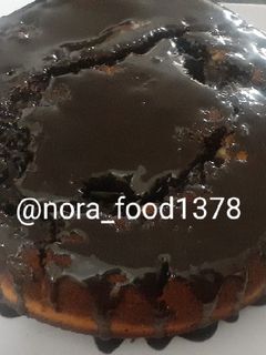 عکسی از دستور کیک خیس وانیلی شکلاتی🍰🍫