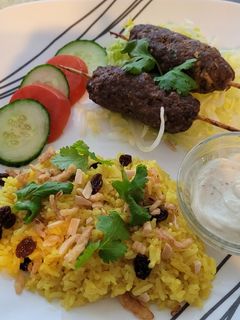 Foto resep Beef Koftas with Rice Pilaf