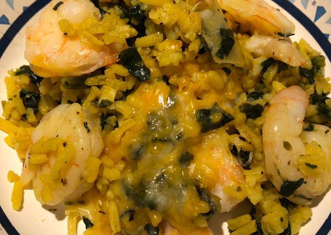 Easiest Way to Make Ultimate Spinach and Shrimp Rice Bake