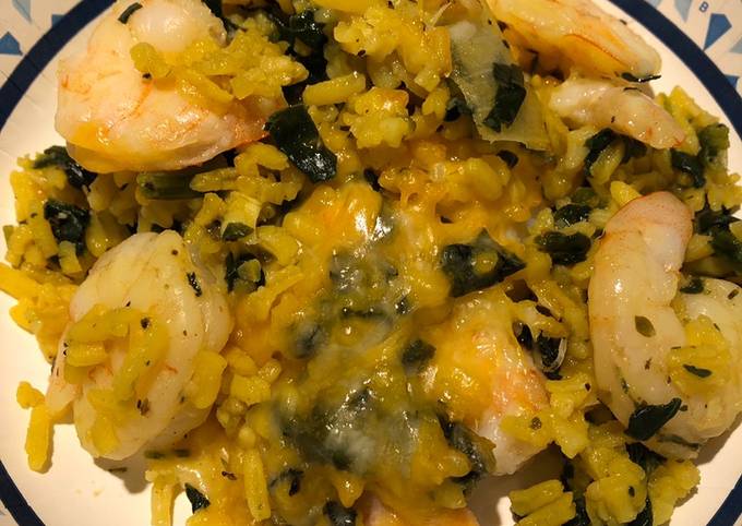 Recipe of Award-winning Spinach and Shrimp Rice Bake