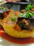 Patacón relleno de Hongos Salteados