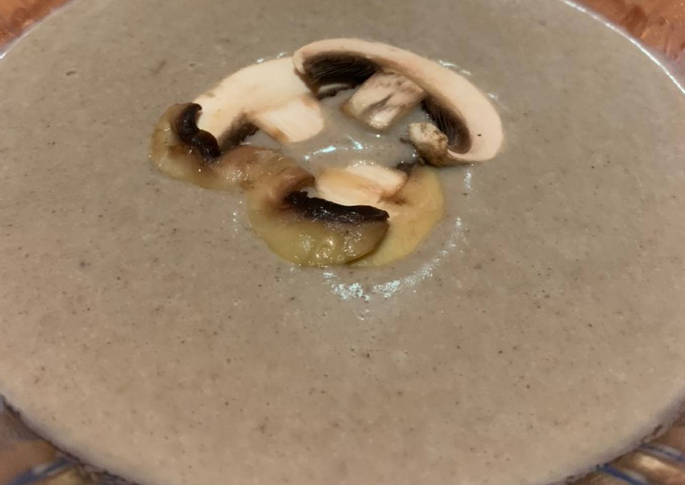 Crema de champiñones