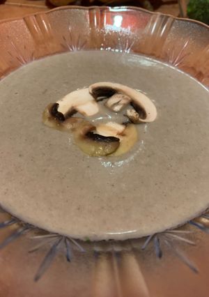 Una foto de Crema de champiñones
