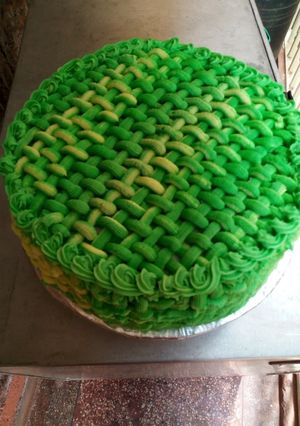A picture of Bubblegum flavoured cake.
