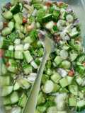 Acar bawang lokio dan timun simple