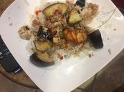 A picture of brinjal stir fry