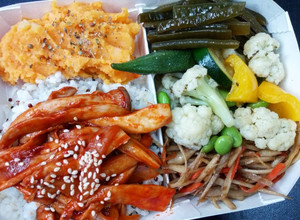 ［蔬食便當］韓式辣醬杏鮑菇 的食譜成品照片