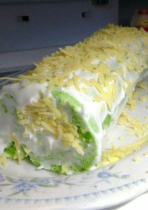 Foto resep Steamed Roll Cake Pandan