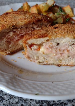 Una foto de Hamburguesas de pollo rellenas de Bigote cocina