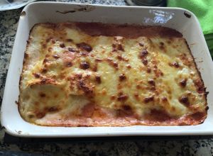 Una foto de Canelones rellenos de ricotta y espinaca