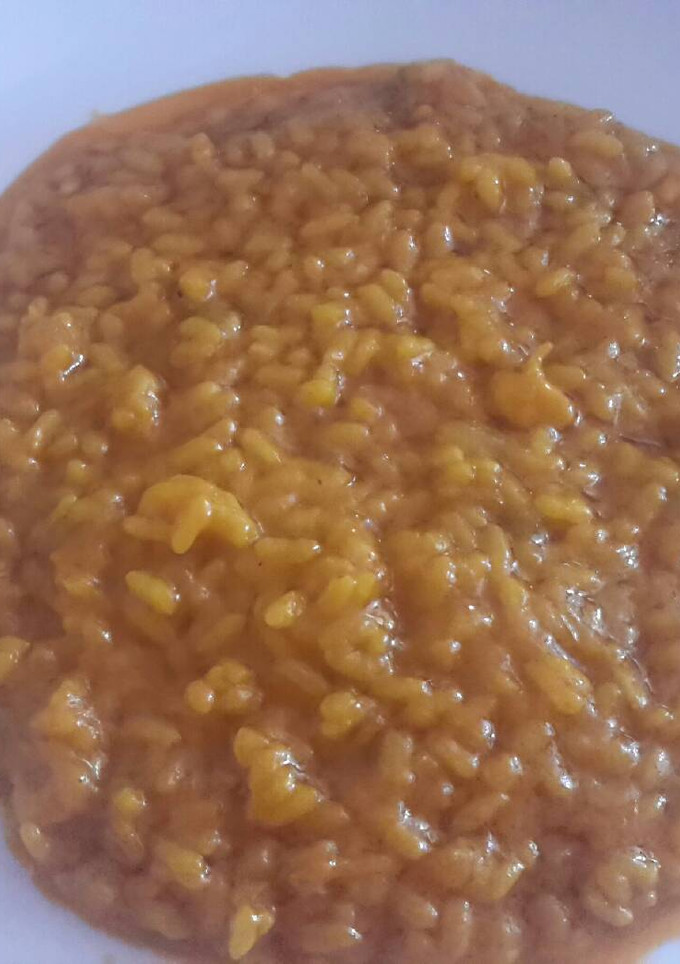 Una foto de Arroz meloso con gambas