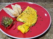 Una foto de omelette con ciboulette