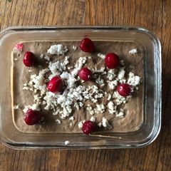 A picture of Raw chocolate-coconut ice cream.