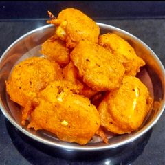 A picture of Egg Fritters/Egg Pakoda. (summer delight and Ramdan.