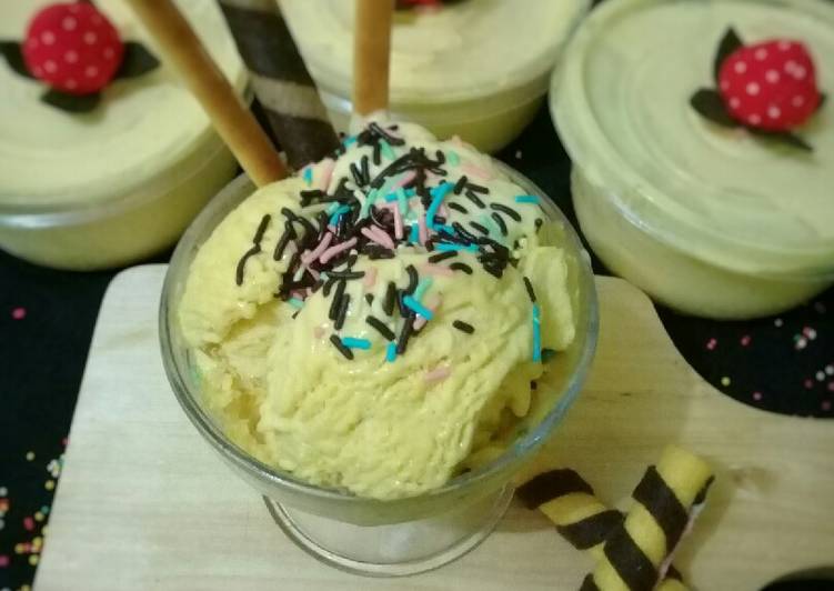 Bagaimana Membuat Es cream mangga Anti Gagal