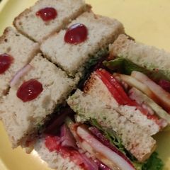 Veggie delight sandwich A picture of Veggie delight sandwich.