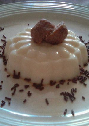 Foto resep Vanilla ½ Chocolate Pannacotta Pudding