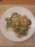 Hirsesalat mit Spinat, Süßartoffeln und Tofu