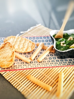 Una foto de Pesto de Espinaca