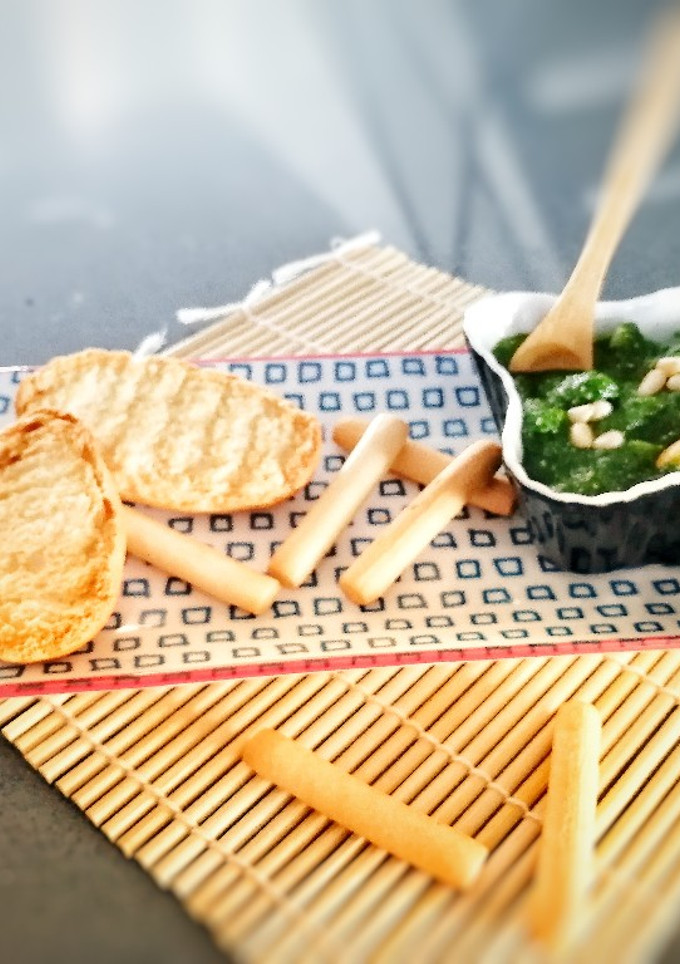Una foto de Pesto de Espinaca