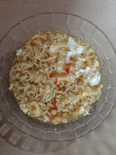 Foto resep Mie sedap rasa soto campur telur super pedas
