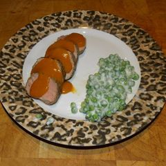 A picture of Sous Vide Pork Tenderloin with Carolina Mustard Sauce.