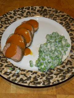 A picture of Sous Vide Pork Tenderloin with Carolina Mustard Sauce.