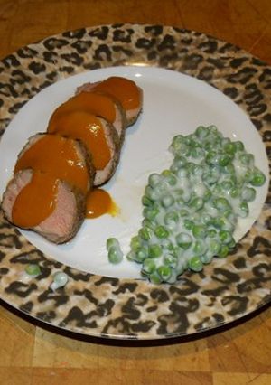 A picture of Sous Vide Pork Tenderloin with Carolina Mustard Sauce.